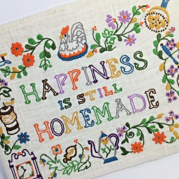 Handmade Other - Completed~Crewel Embroidery~Happiness Homemade~